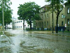 überschwemmung auf der tharandter str.